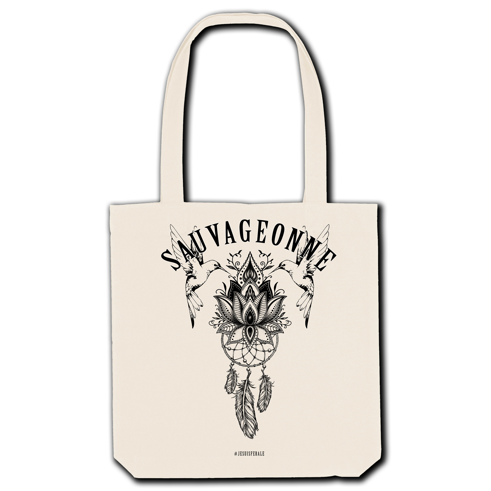 Tote bag tissé "Sauvageonne"